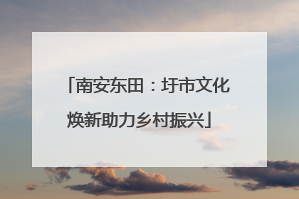 南安东田：圩市文化焕新助力乡村振兴