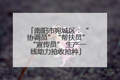 南阳市宛城区：“协调员”“帮扶员”“宣传员” 生产一线助力抢收抢种