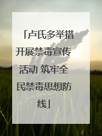 卢氏多举措开展禁毒宣传活动 筑牢全民禁毒思想防线