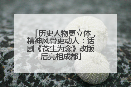 历史人物更立体，精神风骨更动人：话剧《苍生为念》改版后亮相成都