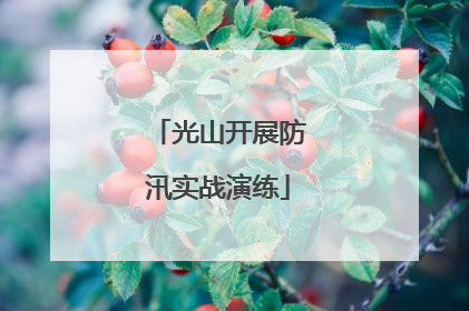 光山开展防汛实战演练