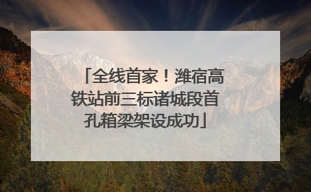 全线首家！潍宿高铁站前三标诸城段首孔箱梁架设成功