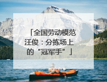 全国劳动模范汪俊：分拣场上的“冠军手”