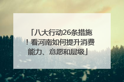 八大行动26条措施！看河南如何提升消费能力、意愿和层级