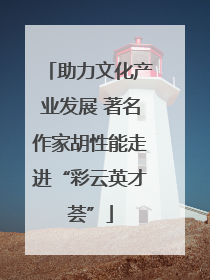 助力文化产业发展 著名作家胡性能走进“彩云英才荟”