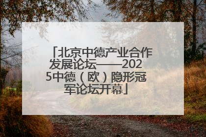 北京中德产业合作发展论坛——2025中德（欧）隐形冠军论坛开幕