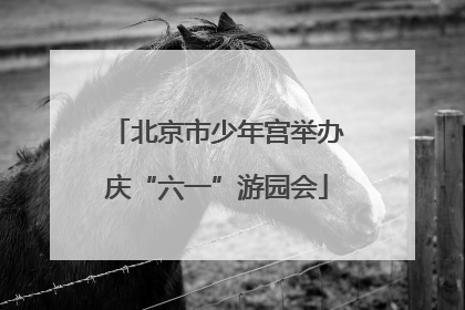 北京市少年宫举办庆“六一”游园会