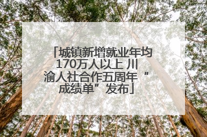 城镇新增就业年均170万人以上 川渝人社合作五周年“成绩单”发布