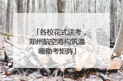 各校花式送考，郑州航空港构筑温暖助考矩阵