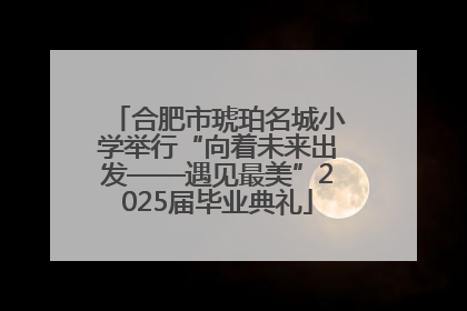 合肥市琥珀名城小学举行“向着未来出发——遇见最美”2025届毕业典礼