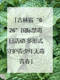 吉林省“6·26”国际禁毒日活动 多形式守护青少年无毒青春