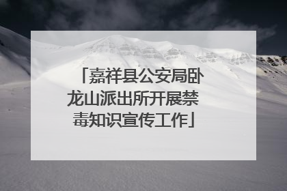 嘉祥县公安局卧龙山派出所开展禁毒知识宣传工作