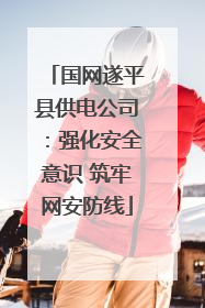 国网遂平县供电公司：强化安全意识 筑牢网安防线