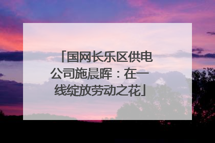 国网长乐区供电公司施晨晖：在一线绽放劳动之花