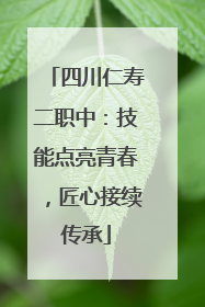 四川仁寿二职中：技能点亮青春，匠心接续传承
