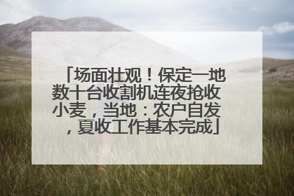场面壮观！保定一地数十台收割机连夜抢收小麦，当地：农户自发，夏收工作基本完成