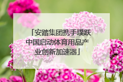 安踏集团携手璞跃中国启动体育用品产业创新加速器