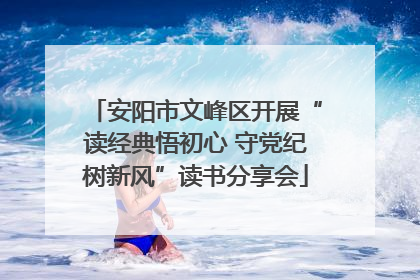 安阳市文峰区开展“读经典悟初心 守党纪树新风”读书分享会