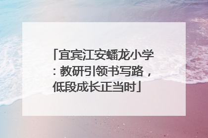 宜宾江安蟠龙小学：教研引领书写路，低段成长正当时