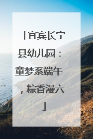宜宾长宁县幼儿园：童梦系端午，粽香漫六一