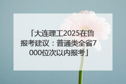 大连理工2025在鲁报考建议：普通类全省7000位次以内报考
