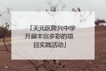 天元区隆兴中学开展丰富多彩的项目实践活动