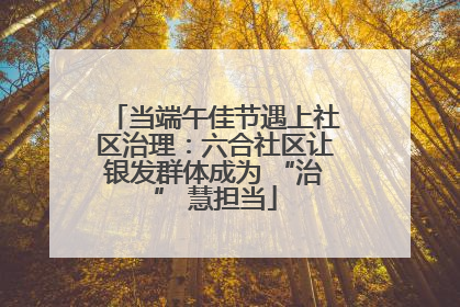 当端午佳节遇上社区治理：六合社区让银发群体成为 “治” 慧担当