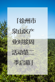 徐州市泉山区产业对接周活动第二季启幕