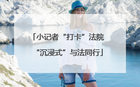 小记者“打卡”法院 “沉浸式”与法同行