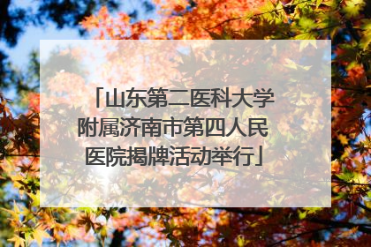 山东第二医科大学附属济南市第四人民医院揭牌活动举行