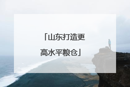 山东打造更高水平粮仓