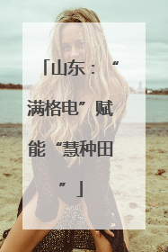 山东：“满格电”赋能“慧种田”