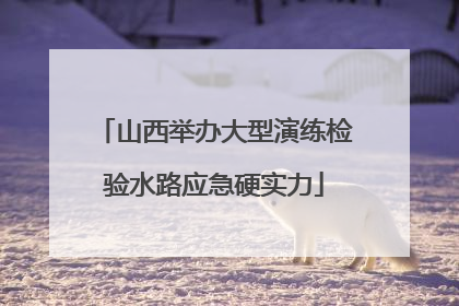 山西举办大型演练检验水路应急硬实力