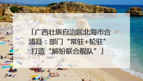 广西壮族自治区北海市合浦县：部门“常驻+轮驻”打造“解纷联合舰队”