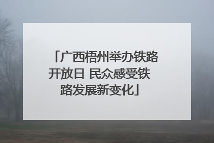 广西梧州举办铁路开放日 民众感受铁路发展新变化
