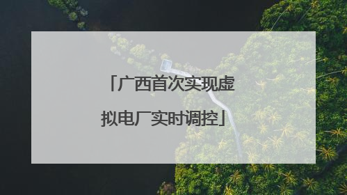 广西首次实现虚拟电厂实时调控