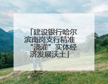 建设银行哈尔滨南岗支行精准“浇灌”实体经济发展沃土