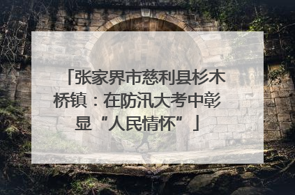 张家界市慈利县杉木桥镇：在防汛大考中彰显“人民情怀”