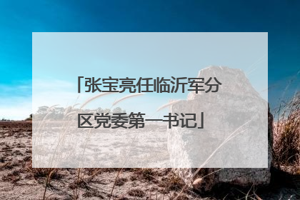 张宝亮任临沂军分区党委第一书记