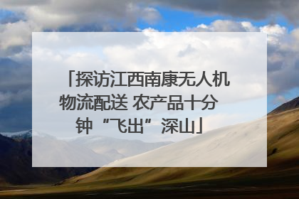 探访江西南康无人机物流配送 农产品十分钟“飞出”深山
