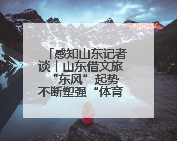 感知山东记者谈丨山东借文旅“东风”起势 不断塑强“体育+”优势