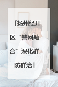 扬州经开区“警网融合”深化群防群治