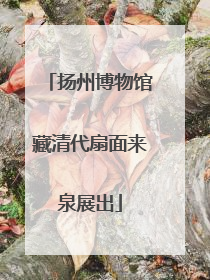 扬州博物馆藏清代扇面来泉展出