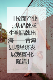 拉面产业：从借牌求生到品牌出海——青海县域经济发展观察·化隆篇