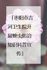 枣阳市吉河卫生院开展蜱虫防治知识科普宣传