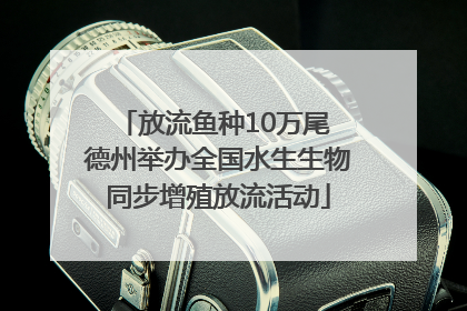 放流鱼种10万尾 德州举办全国水生生物同步增殖放流活动
