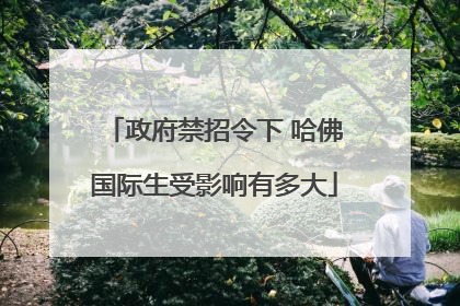 政府禁招令下 哈佛国际生受影响有多大