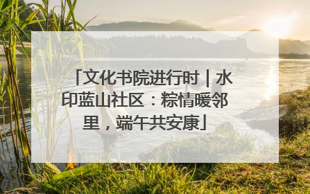 文化书院进行时｜水印蓝山社区：粽情暖邻里，端午共安康