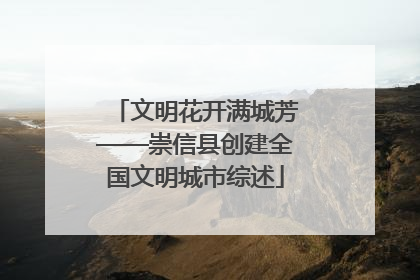 文明花开满城芳——崇信县创建全国文明城市综述