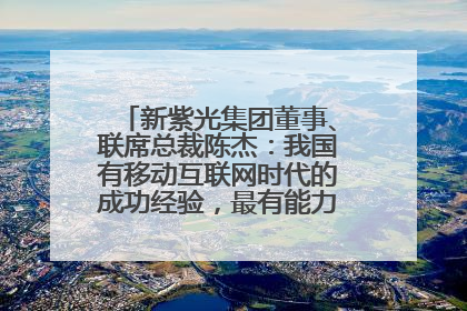 新紫光集团董事、联席总裁陈杰：我国有移动互联网时代的成功经验，最有能力做好AI应用创新